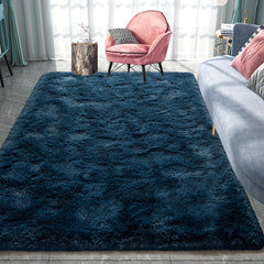 Pacapet Fluffy Large Rugs for Living Room Bedroom 6x9 Feet Navy Blue Shag Area Rug Ultra Soft Plush Fuzzy Carpet for Kids Girls Boys Room Nursery Dorm Home Decor