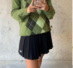 Fashionable Pleated College Style Skirt