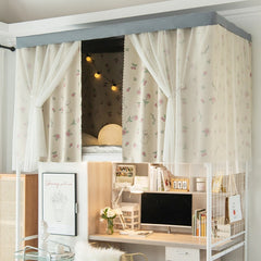 Thick Blackout Bed Curtain for Dorm Room Princess Style