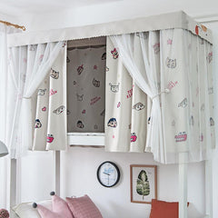 Thick Blackout Bed Curtain for Dorm Room Princess Style