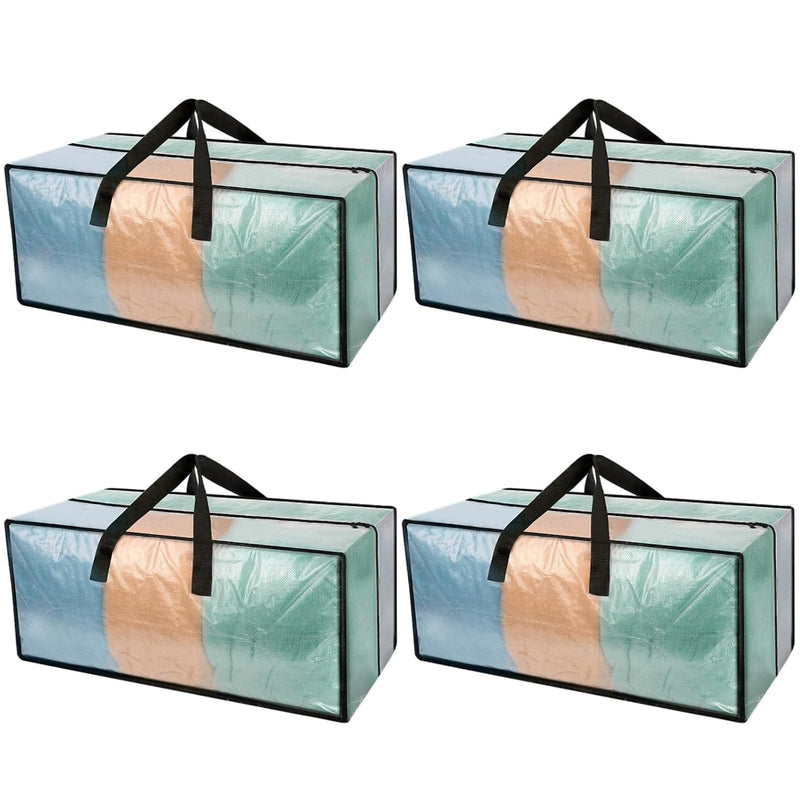 4 Pack Heavy Duty CLear Moving Bags Large CLear Storage Bags for College Dorm Room Essentials Alternative to Moving Boxes Compatible with IKEA Frakta Cart
