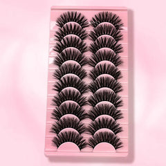10 Pairs 3D Fluffy Faux Mink Thick Curling Lashes