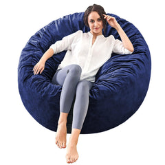 ILPEOD Bean Bag Chairs - Memory Foam Furniture BeanBag Chair - Kids/Teens Sofa with Soft Micro Fiber Cover - Round Fluffy Couch for Living Room Bedroom College Dorm
