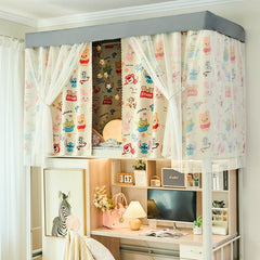 Thick Blackout Bed Curtain for Dorm Room Princess Style