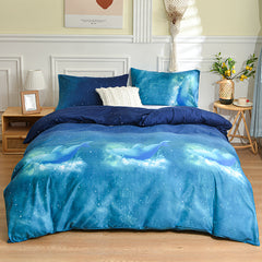 Aloe Cotton Print Bedding Set for Home and Dorm Use