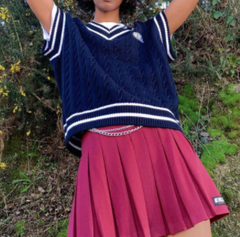 Fashionable Pleated College Style Skirt