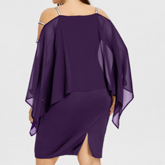 2019 Plus Size Bodycon Skirt, Solid Color Off-Shoulder