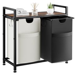 Lulive Double Laundry Hamper Multifunctional Basket Organizer 112L Laundry Sorter with Removable Bags and Fabric Handles Large Top Shelf Laundry Bag for Bathroom Dorm Laundry Room