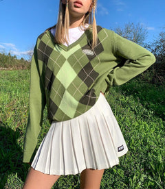 Fashionable Pleated College Style Skirt