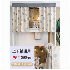 Thick Blackout Bed Curtain for Dorm Room Princess Style
