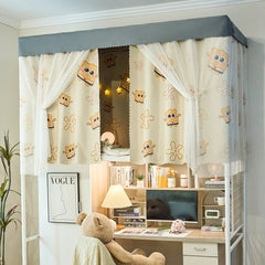 Thick Blackout Bed Curtain for Dorm Room Princess Style