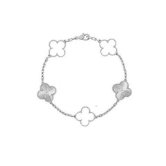 High-End Four Leaf Clover Bracelet in Titanium Steel