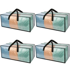 4 Pack Heavy Duty CLear Moving Bags Large CLear Storage Bags for College Dorm Room Essentials Alternative to Moving Boxes Compatible with IKEA Frakta Cart